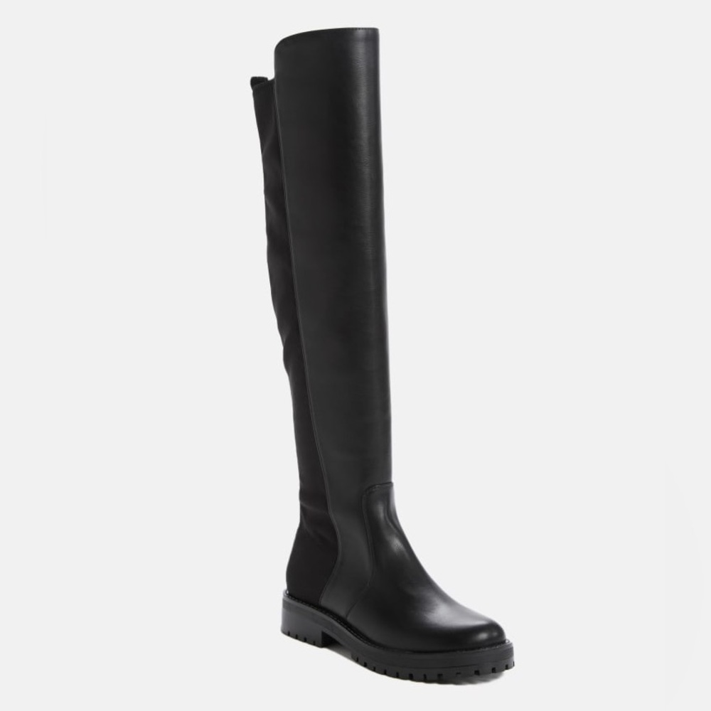 GUESS Analin Knit Panel Black Riding‎ Boots NEW Size 5.5 - Picture 3 of 7